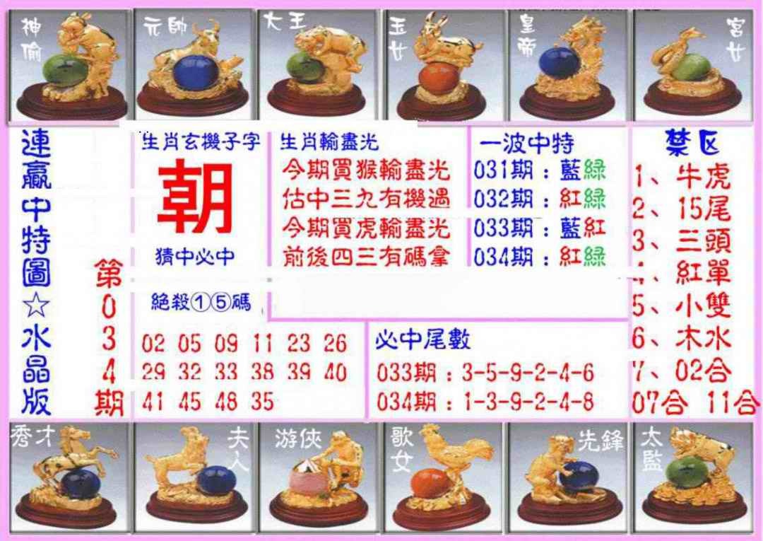034期连赢中特图（水晶版）[图]